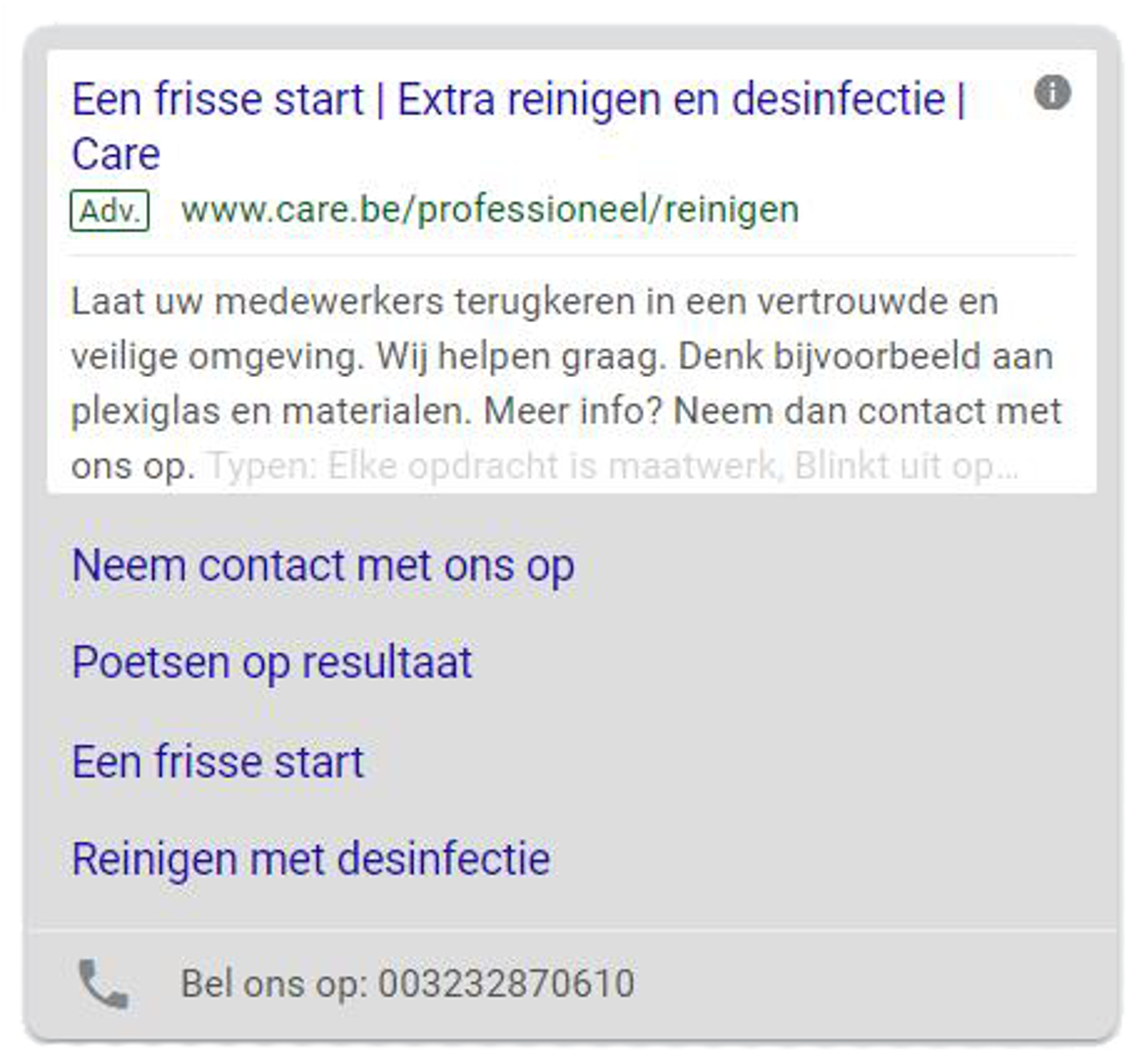 Advertenties 1 Care